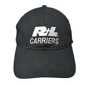 R+L Carriers Racing Slideback Hat Black One Size Adjustable Embroidered Idegy